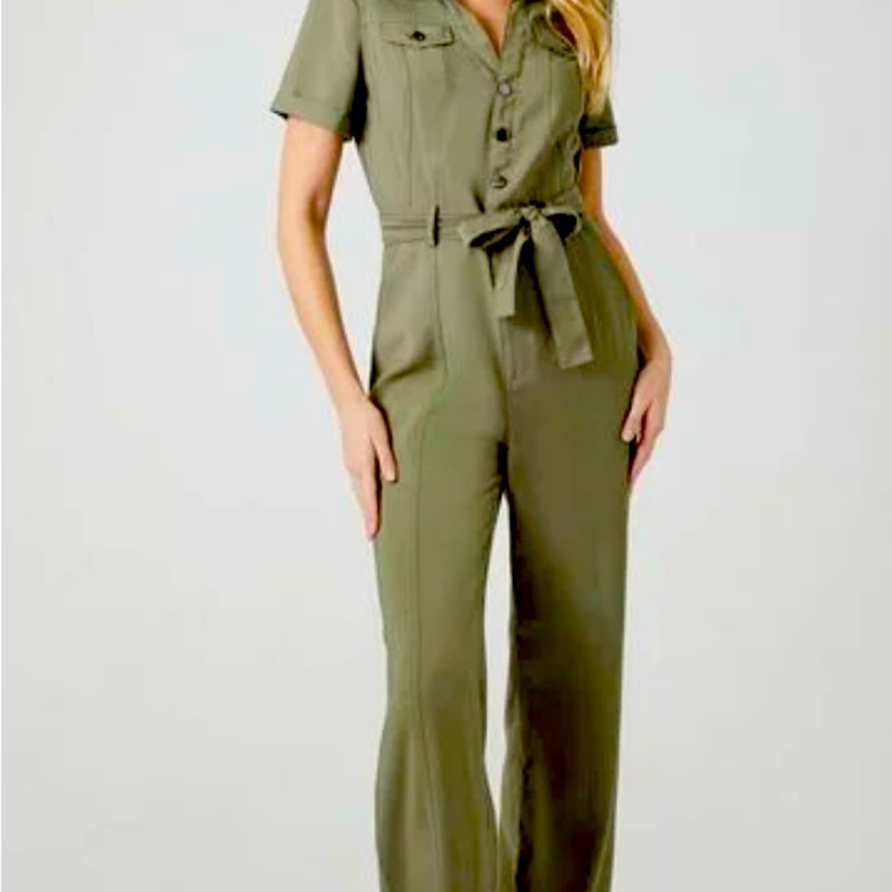 Tie-Waist Wide-Leg Jumpsuit